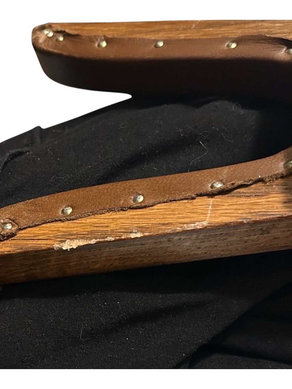 Rustic Brown Leather & Wood Kokopelli Boot Jack Southwest Fertility God Symbol - Picture 5 of 7